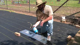 Setting Up The Garden - Weed Block Fabric - Drip Tape - Florida Weave