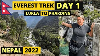 Everest Trek BEGINS | Day 1 | Lukla To Phakding 🇳🇵 (Meeting AMAZING locals)