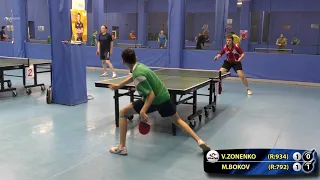 Валерий ЗОНЕНКО - Максим БОКОВ 3 Клуб АртТТ #tabletennis #настольныйтеннис