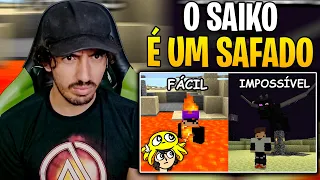 a gente tem que m0rr3r pra ganhar no minecraft - SAIKO  | Leozin React