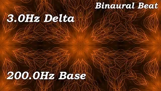 Pure 3.0Hz Delta Binaural Beat | Sleep, Relaxation, Healing | 200.0Hz Base