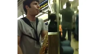 The Legendary NYC Subway Epic Sax Battle (Clean Copy)