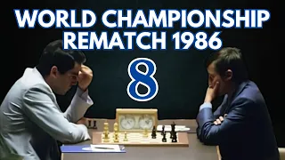 Garry Kasparov vs Anatoly Karpov | World Championship Rematch 1986 | Round 8