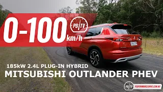 2023 Mitsubishi Outlander PHEV 0-100km/h & engine sound