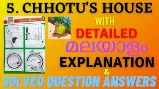 Class 3 Evs chapter 5 Chhotu's house / detailed malayalam explanation / with solved question answers