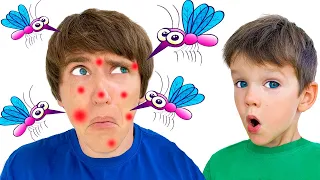 Alex and Dad vs mosquitoes in our house | Pretend Play with Alex and Tina