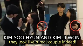 Kim Soo hyun hand's around Kim ji won shoulder | queen of tears behind the scene episode 11-12