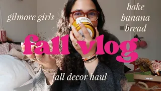 fall vlog | fall decor haul | bake banana bread with me | fall decorating