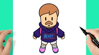 Como dibujar MRBEAST de Stumble Guys