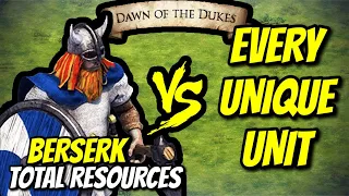 ELITE BERSERK vs EVERY UNIQUE UNIT (Total Resources) | AoE II: Definitive Edition