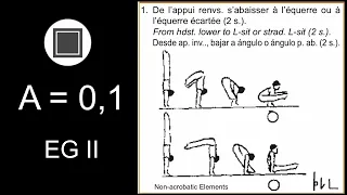 MAG Artistic gymnastics elements 2022 FX [A] elements tutorial