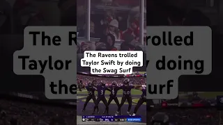 The Ravens trolled Taylor Swift by doing the Swag Surf👀 #taylorswift #swagsurf #ravens #nfl