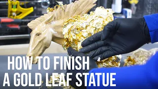 How to finish a gold leaf statue.