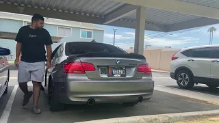 Cold starting my straight pipe FBO BMW 335i n55 (sounds insane!)