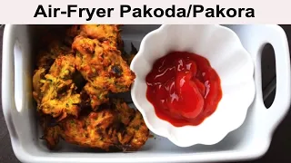 Air Fryer Veg Pakoda | How to Air Fry Crispy Veg Pakore or Bhajiya | No Fry Pakore - Pakode