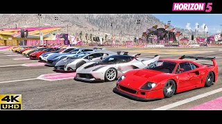 Forza Horizon 5 - Top 30 Fastest Italian Supercars Drag Race (All Tune)