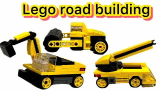 How to build Lego Excavator road construction  - Lego construction speed