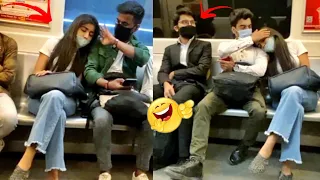 SLEEPING ON STRANGERS IN THE METRO PRANK | PART- 5 | PRANK ON BOYS