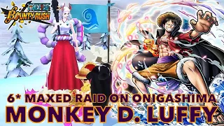 6* MAXED Onigashima LUFFY(Still Really Strong!) SS League Gameplay | One Piece Bounty Rush