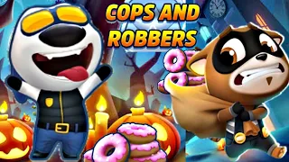 Talking Tom Gold Run Halloween new update 2021 COPS AND ROBBERS EVENT Deputy Hank vs Raccoon Boss