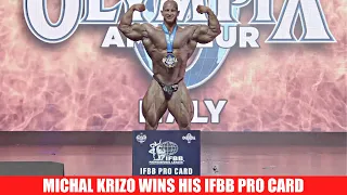 Michal Krizo Wins IFBB PRO Card and Olympia Amateur Overall Title