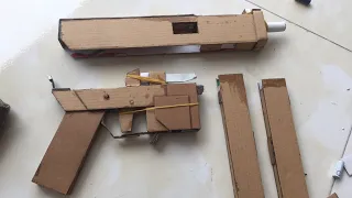 I made cardboard gun that really shoot
