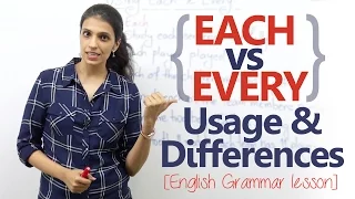 Each vs Every - Usage and differences - English Grammar lesson