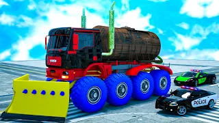 help of a large fuel truck - big truck robbery - Wheel City Heroes Cartoon