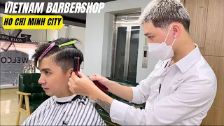 ASMR -💈Vietnam Barber Shop $3.9 // Haircut, Hair Wash, Face Shave   RELAXING   Ho Chi Minh City