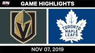 NHL Highlights | Golden Knights vs. Maple Leafs – Nov. 07, 2019