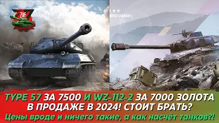 WZ-112-2 И TYPE 57 ЗА 12000 ЗОЛОТА! УСТАРЕЛИ ИЛИ БРАТЬ?! 2024 Tanks Blitz | ZAF