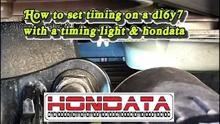 How to set timing on a civic with a timing light and hondata