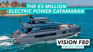 This €5m power catamaran has an electric future | VisionF 80 yacht tour | Motor Boat & Yachting