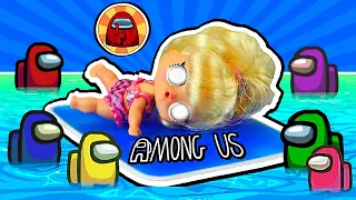 ЛОЛ в AMONG US на море! Новая игра! Кто предатель? Сериал ЛОЛ о любви для подростков