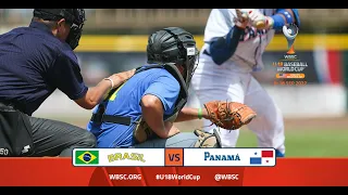 Highlights: 🇧🇷 Brazil vs Panama 🇵🇦 - WBSC U-18 Baseball World Cup - Placement Round