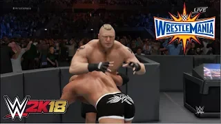 WWE 2K18 - Goldberg vs. Brock Lesnar: Universal Championship | Wrestlemania 33