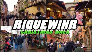 RIQUEWIHR Christmas Walk - Alsace France (4K)