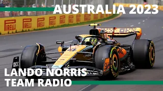 Lando Norris Full Length Team Radio - Australian GP 2023