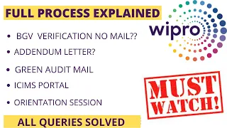 Wipro all doubts solved ||Phase 2 Hiring ||How to get green AUDIT mail ||5 problems one video