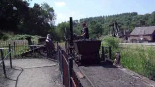 Replica of Richard Trevithick's steam engine at Blists Hill ironbridge