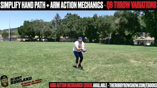 QB Throw Variations To Simplify Hand Path | Arm Action Drill Progression