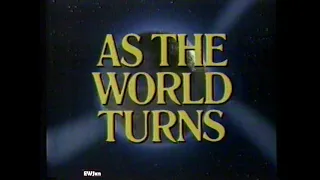 11/21/1988 As The World Turns CBS Soap Open Closing Credits and bumpers