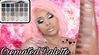 JEFFREE STAR COSMETICS CREMATED PALETTE REVIEW SWATCHES AND TUTORIAL