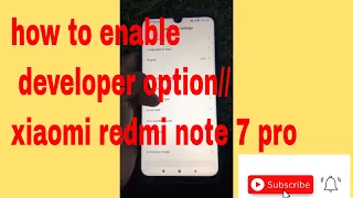 how to enable developer mode redmi note 7pro / enable developer options android