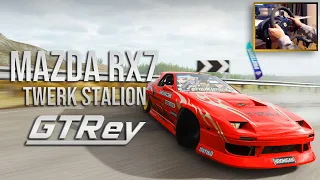 Twerk Stallion Mazda RX7 - Drifting - Forza Horizon 4 - Thrustmaster T300 - 4K Gameplay