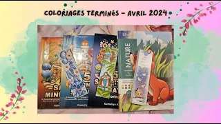 ✨Coloriages terminés - Avril 2024✨