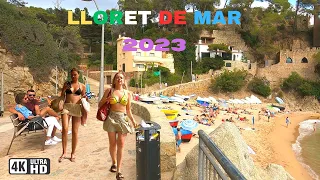 Lloret de mar costa brava spain 4k - Lloret de Mar beach