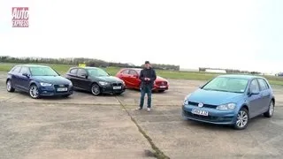 Volkswagen Golf vs Mercedes A-Class vs Audi A3 vs BMW 1 Series - Auto Express