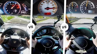 Lamborghini POV Autobahn HURACAN vs GALLARDO vs MURCIELAGO by AutoTopNL