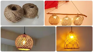 MAKING 3 DIFFERENT LAMP CHANDELIERS AND GLUE FROM ONLY ROPE AND BALLOON